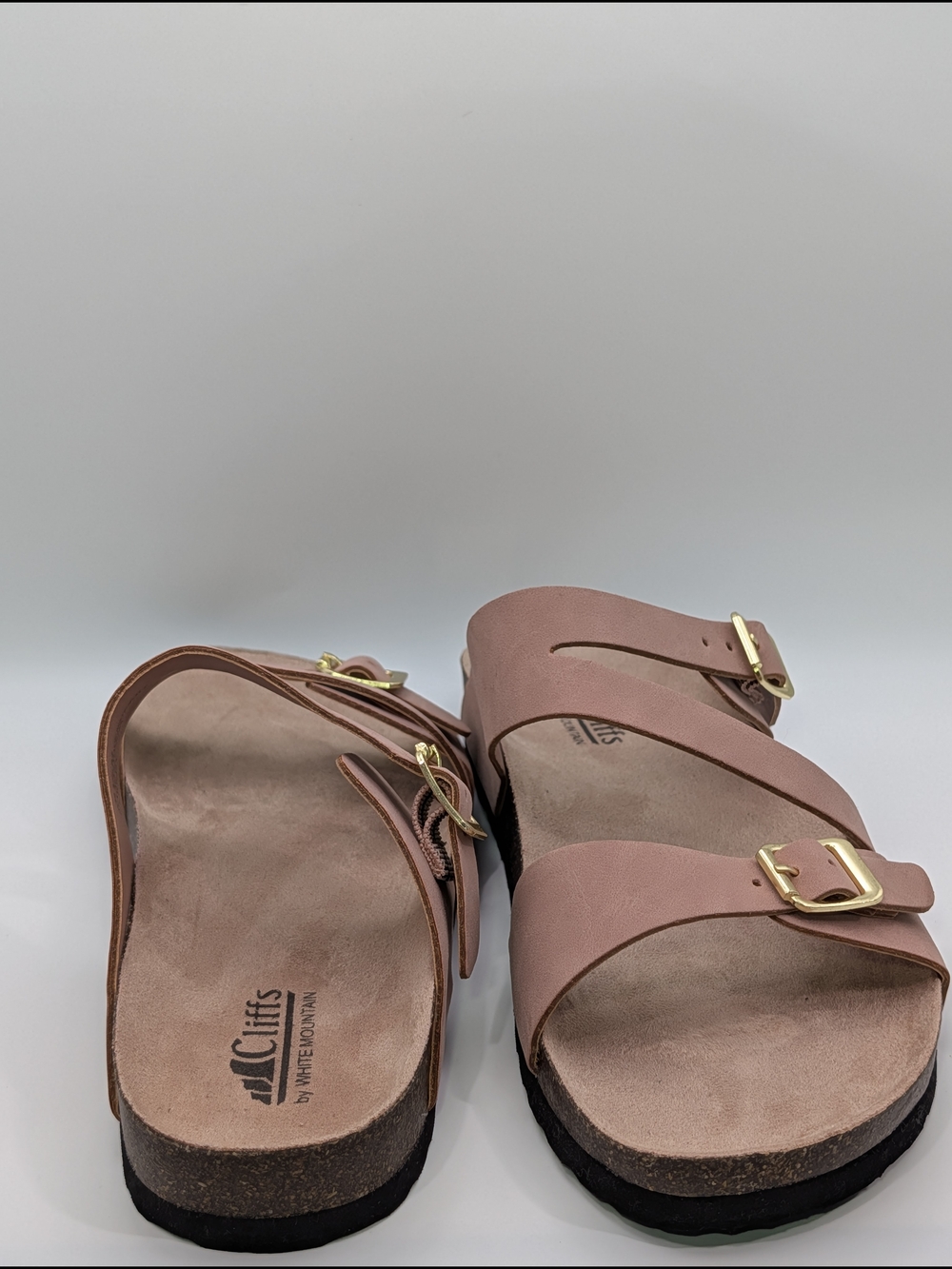 Cliff By White Mountain Women's Pink Buckle Strap Slide Sandals - Picture 3 of 12